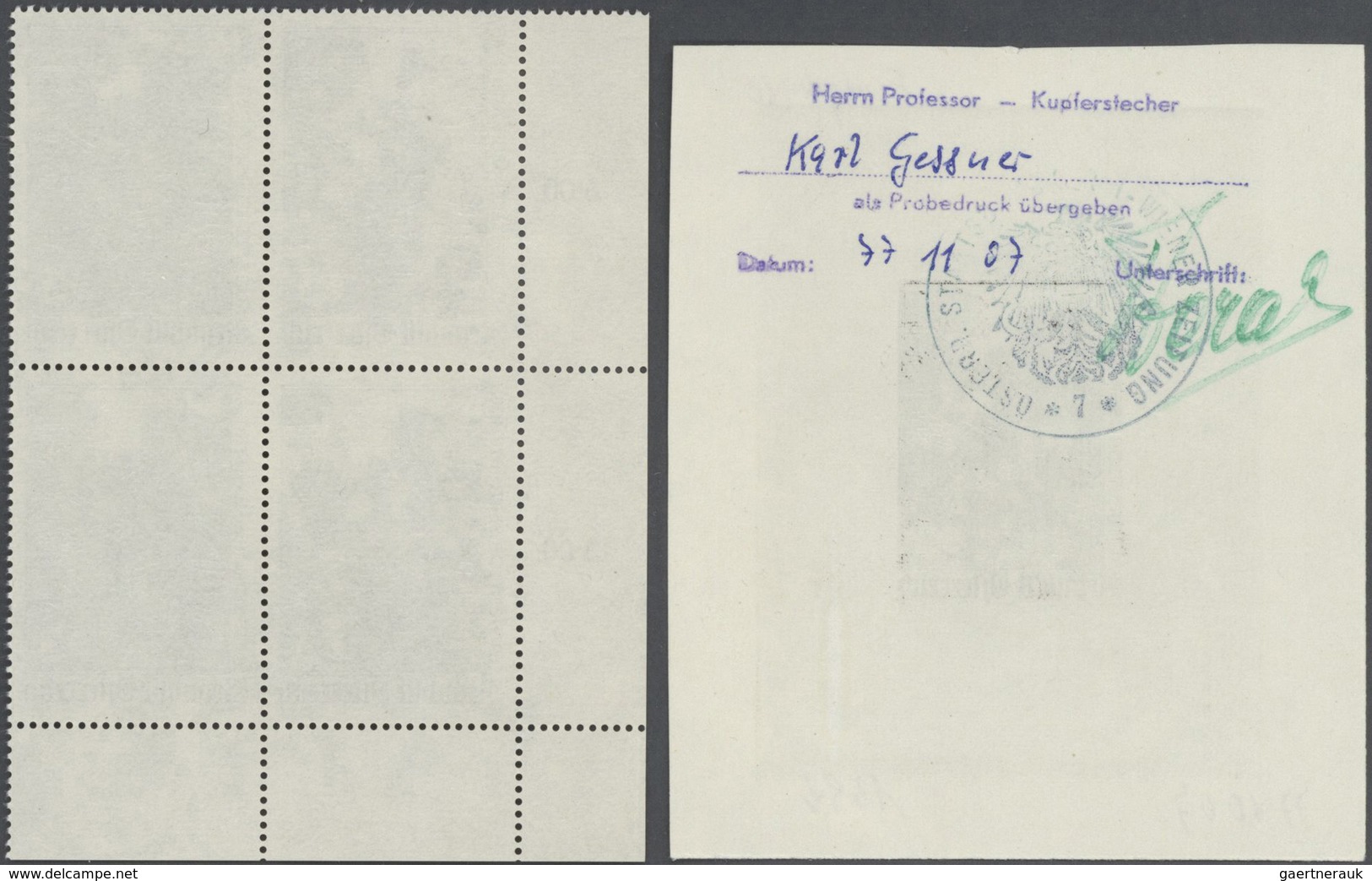 15483 Österreich: 1973. Set Von 1 PROBEDRUCK Für Die Marke "100. Geb. Von Suitbert Lobisser" (Abb. Bergbau - Neufs