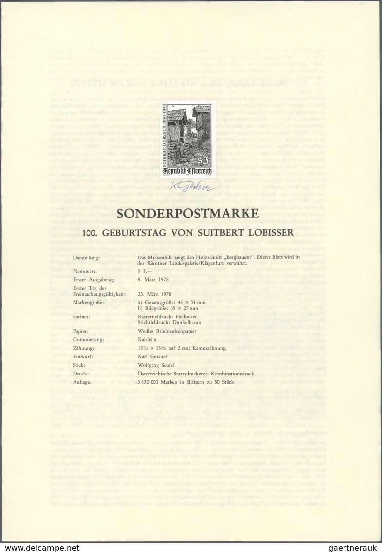 15483 Österreich: 1973. Set Von 1 PROBEDRUCK Für Die Marke "100. Geb. Von Suitbert Lobisser" (Abb. Bergbau - Ungebraucht