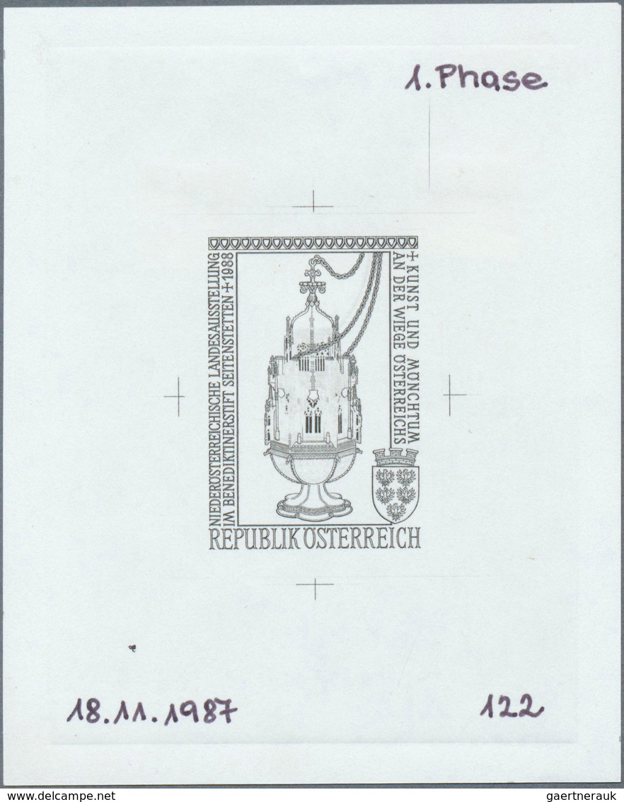 15494 Österreich: 1988. Probedruck In Schwarz Für Marke "Niederösterreichische Landesausstellung Kunst Und - Ungebraucht