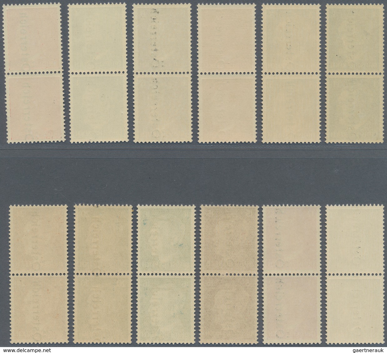 15596 Österreich - Lokalausgaben 1945 - Leibnitz: 1945, 1 Pfg. Bis 24 Pfg., 12 Werte "Normalsatz" In Type - Autres & Non Classés