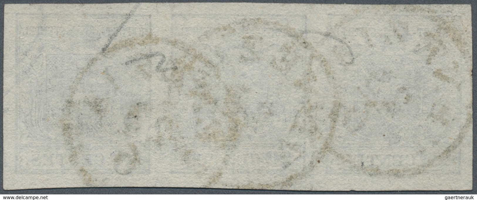 15603 Österreich - Lombardei Und Venetien: 1850, 10 Cent. Schwarz HP Type Ib Im Allseits Voll- Bis Breitra - Lombardo-Venetien