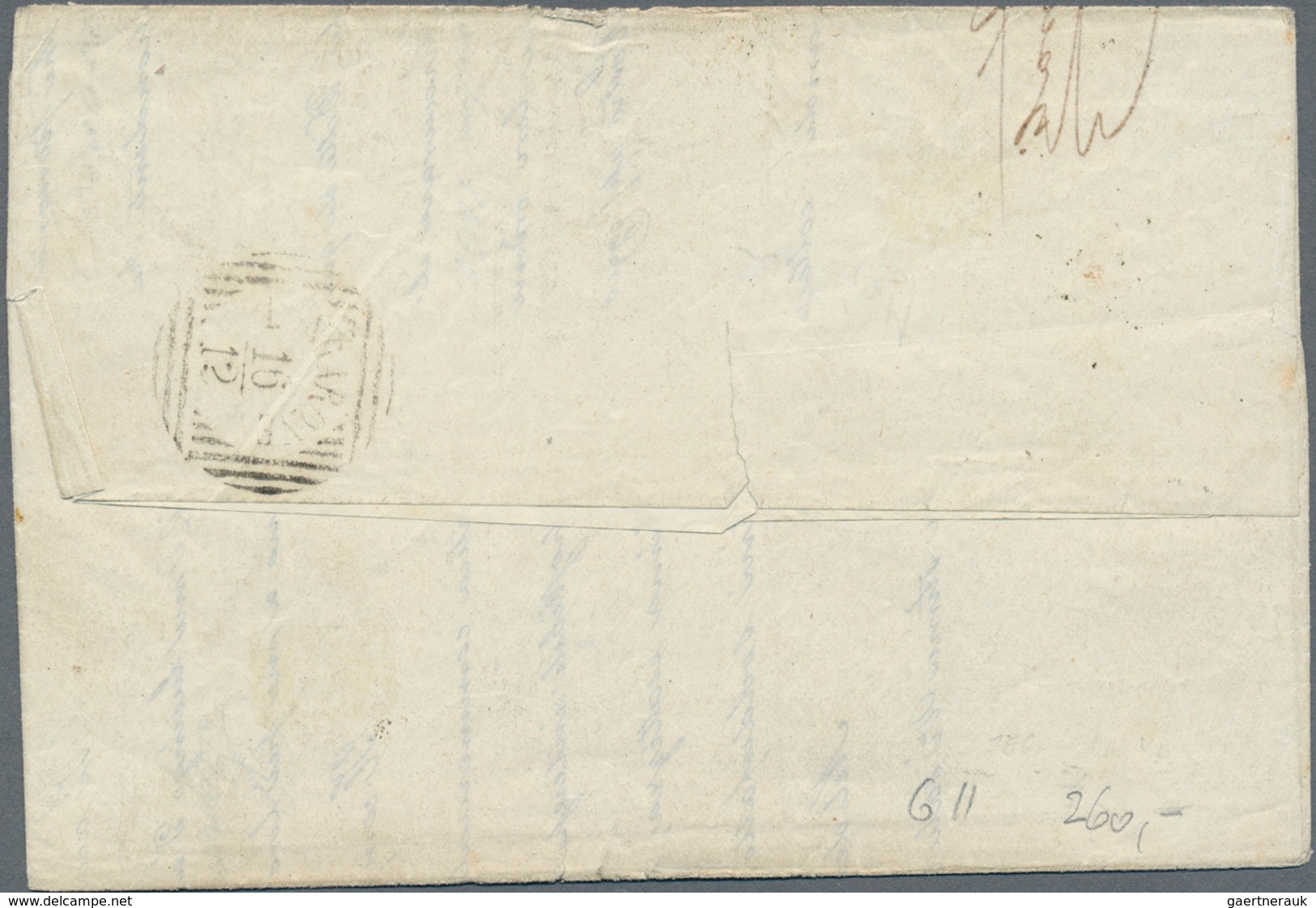 15604 Österreich - Lombardei Und Venetien: 1859: 2 Soldi, Type II Auf Kompletter Drucksache Nach Longarone - Lombardo-Vénétie