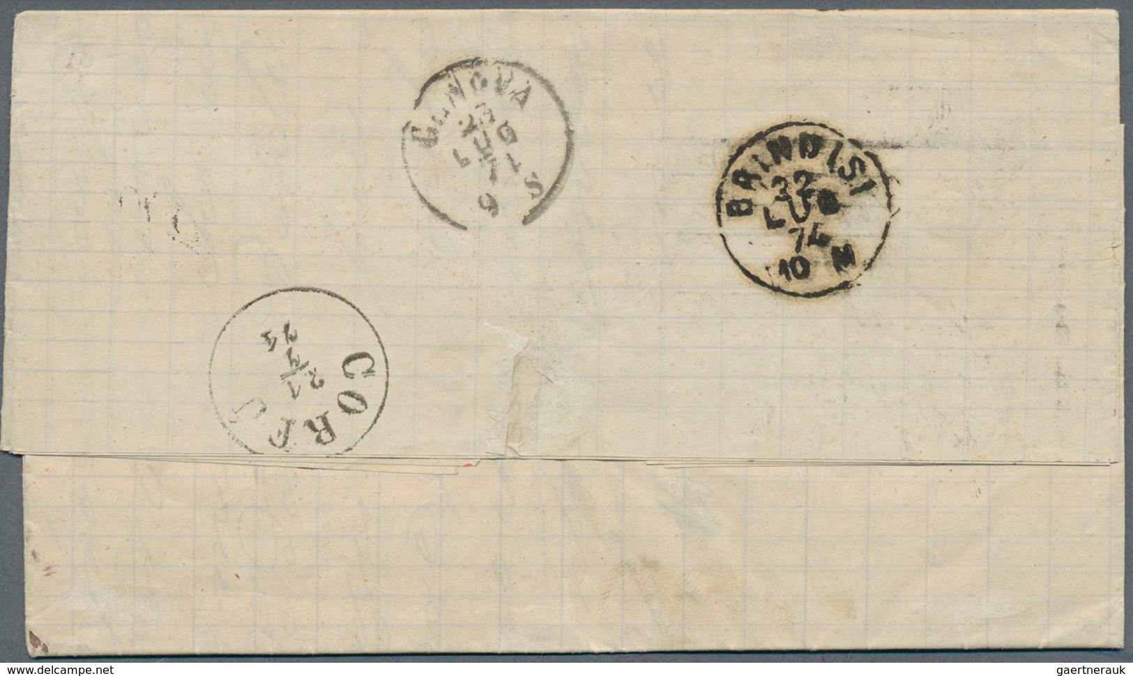 15641 Österreichische Post In Der Levante: 1867, 15 So. Braun, 5 So. Karminrot Und 3 So. Grün Je Mit EKr. - Levante-Marken