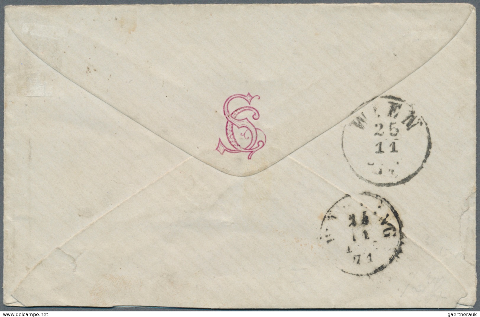 15643 Österreichische Post In Der Levante: 1870/1875, 15 So Hellbraun, EF Auf Kleinem Briefchen Mit K1 ALE - Levant Autrichien