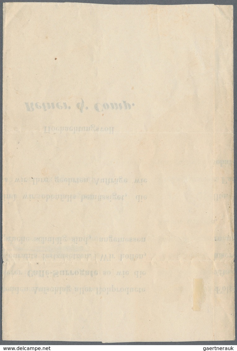 15677 Österreich - Ganzsachen: 1863, 15 Kr. Braun Ganzsachenausschnitt Als Frankatur Verwendet Auf Geschäf - Sonstige & Ohne Zuordnung