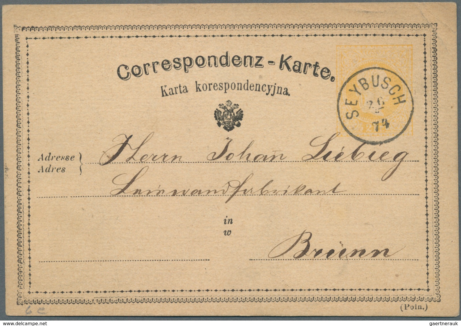 15680 Österreich - Ganzsachen: 1870/1876, 13 Correspondenz-Karten 2 Kr. gelb mit teils unterschiedl. Typen