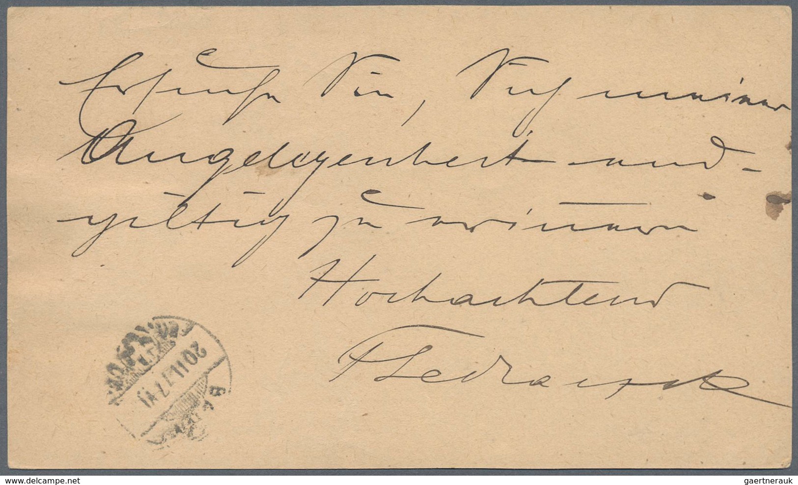 15682 Österreich - Ganzsachen: 1877/1883, Fünf Correspondenzkarten 2 Kr. Braun (4 X Deutsch, 1 X Slowen.) - Sonstige & Ohne Zuordnung