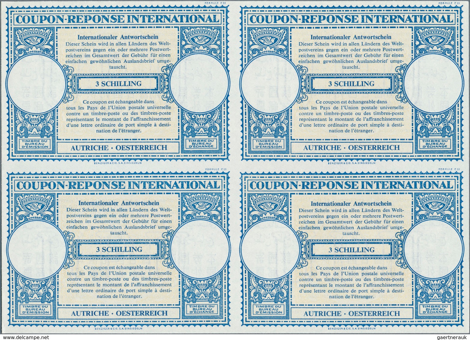 15699 Österreich - Ganzsachen: 1953, Oktober. Internationaler Antwortschein "3 Schilling" (London-Muster) - Autres & Non Classés