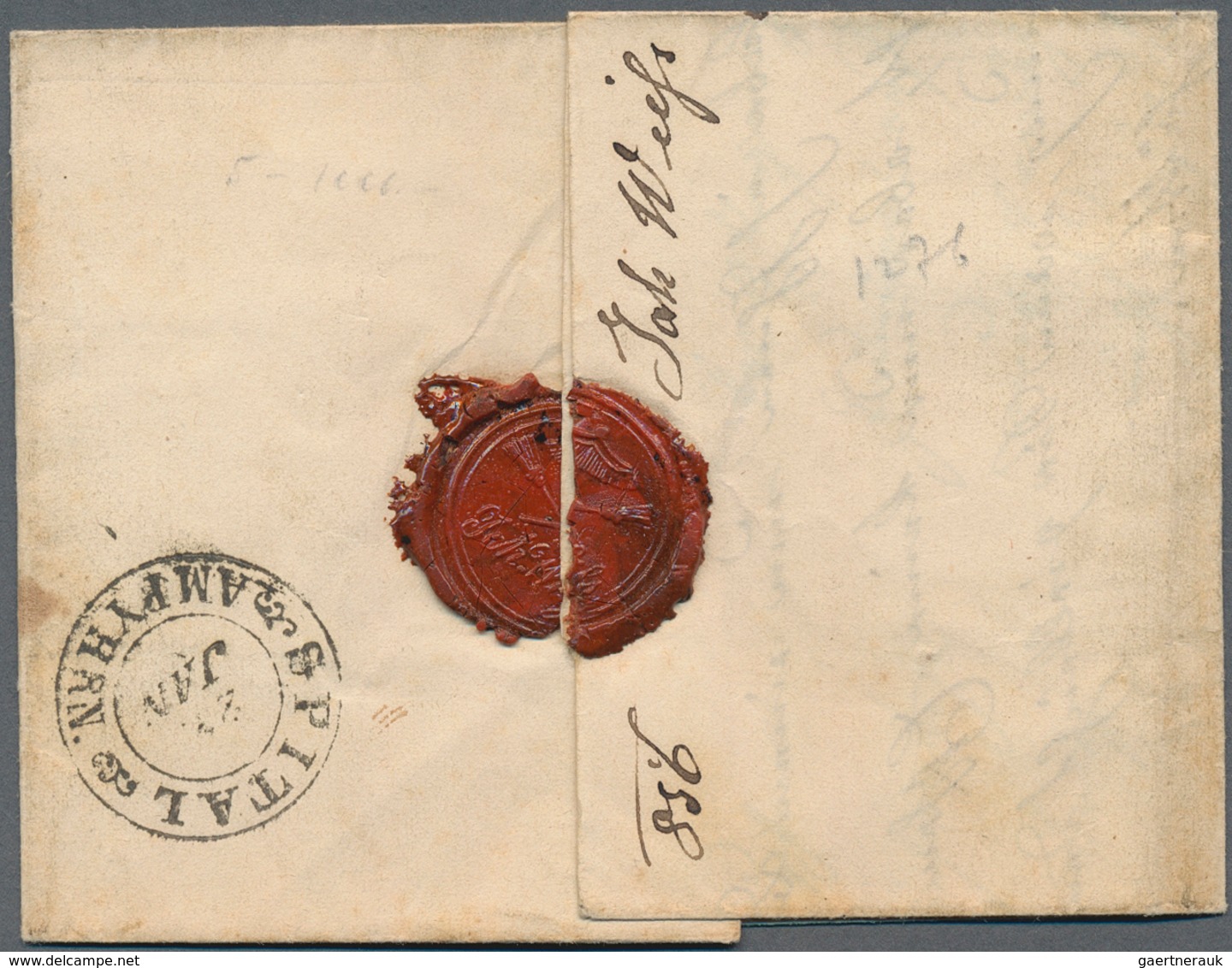 15732 Österreich - Stempel: OBERÖSTERREICH: 1852/58, Fünf Faltbriefe Mit Meist Einzelfrankaturen 3 Kr. Rot - Maschinenstempel (EMA)