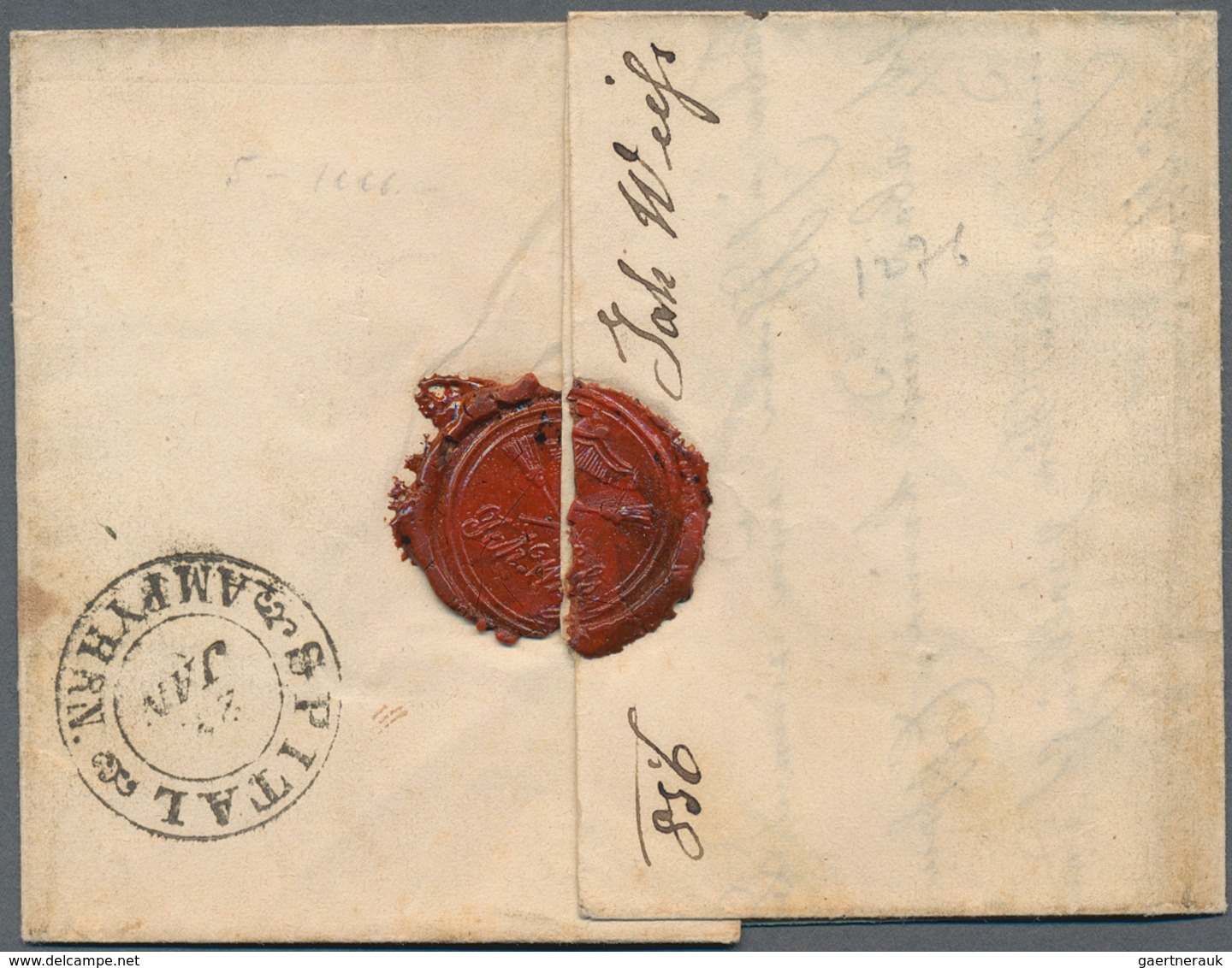 15732 Österreich - Stempel: OBERÖSTERREICH: 1852/58, Fünf Faltbriefe Mit Meist Einzelfrankaturen 3 Kr. Rot - Machines à Affranchir (EMA)