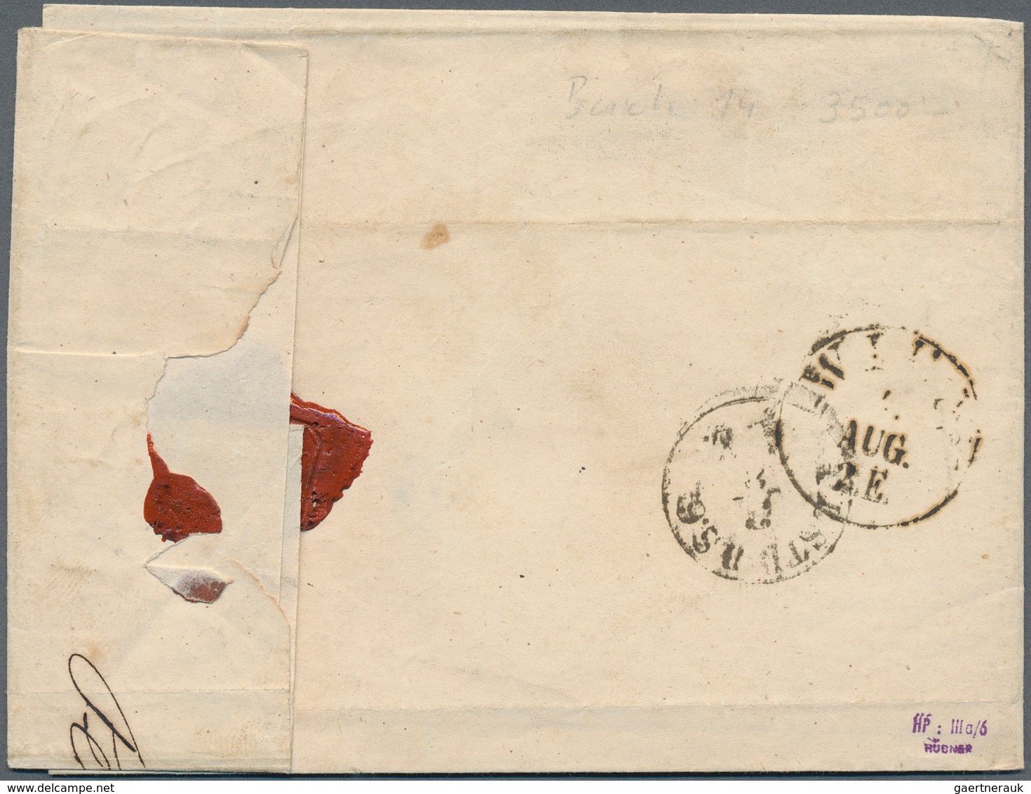 15734 Österreich - Stempel: PESTH (Ungarn): 1852/55, vier Faltbriefe mit teils unterschiedl. Frankaturen u