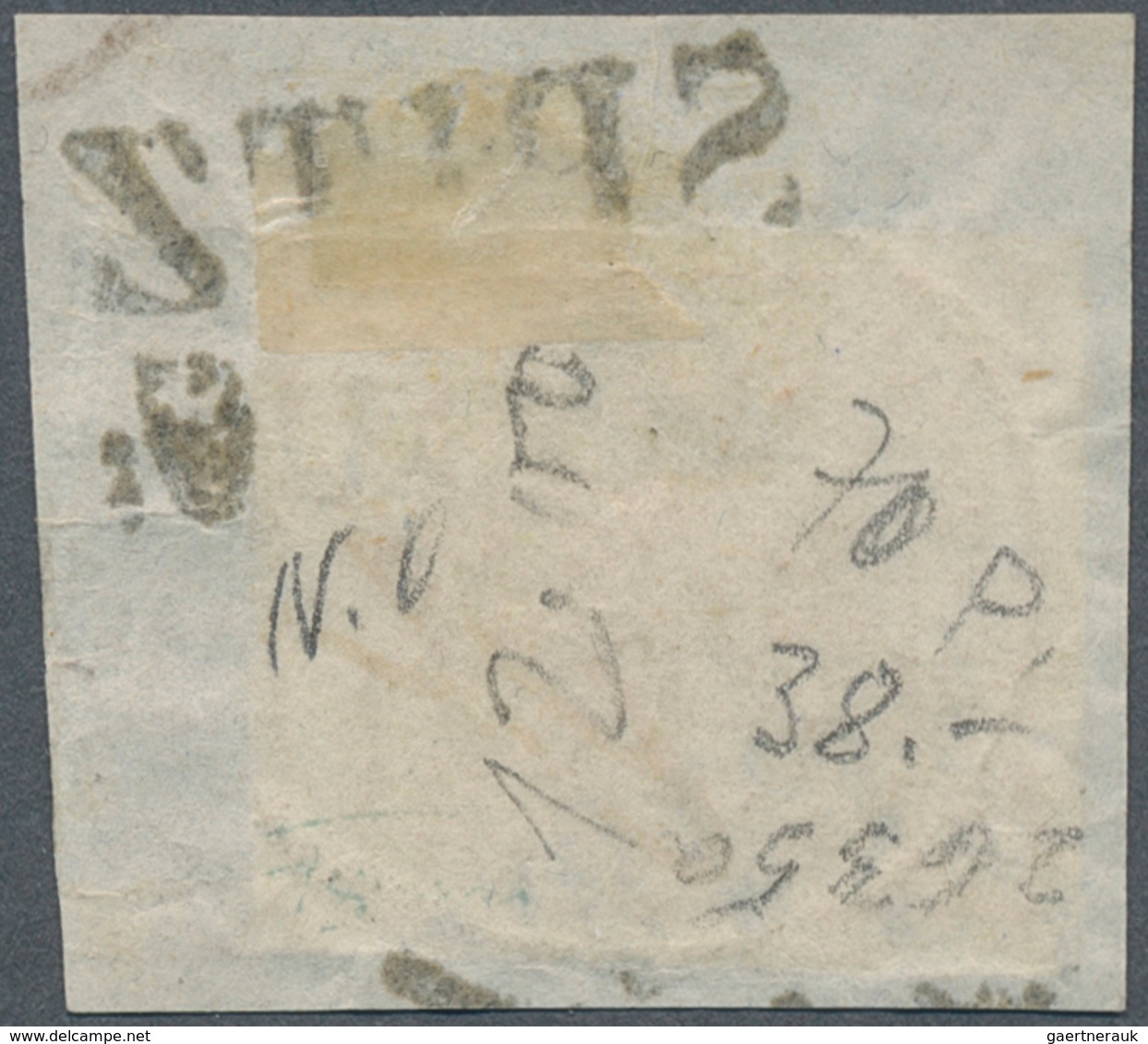 15746 Österreich - Stempel: SPITZ (Niederösterr.): 1850, 3 Kr. Rot Allseits Voll- Bis Breitrandig Auf Brie - Maschinenstempel (EMA)