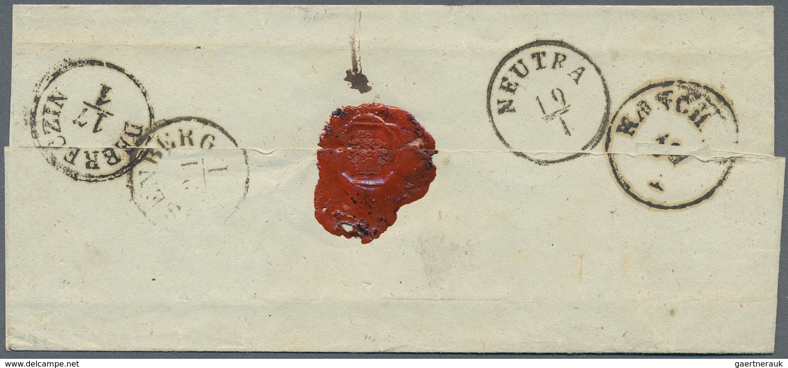 15755 Österreich - Stempel: UNGARN: 1852/58, Drei Faltbriefe Mit Einzelfrankaturen 3 Kr. Rot Oder 9 Kr. Bl - Maschinenstempel (EMA)