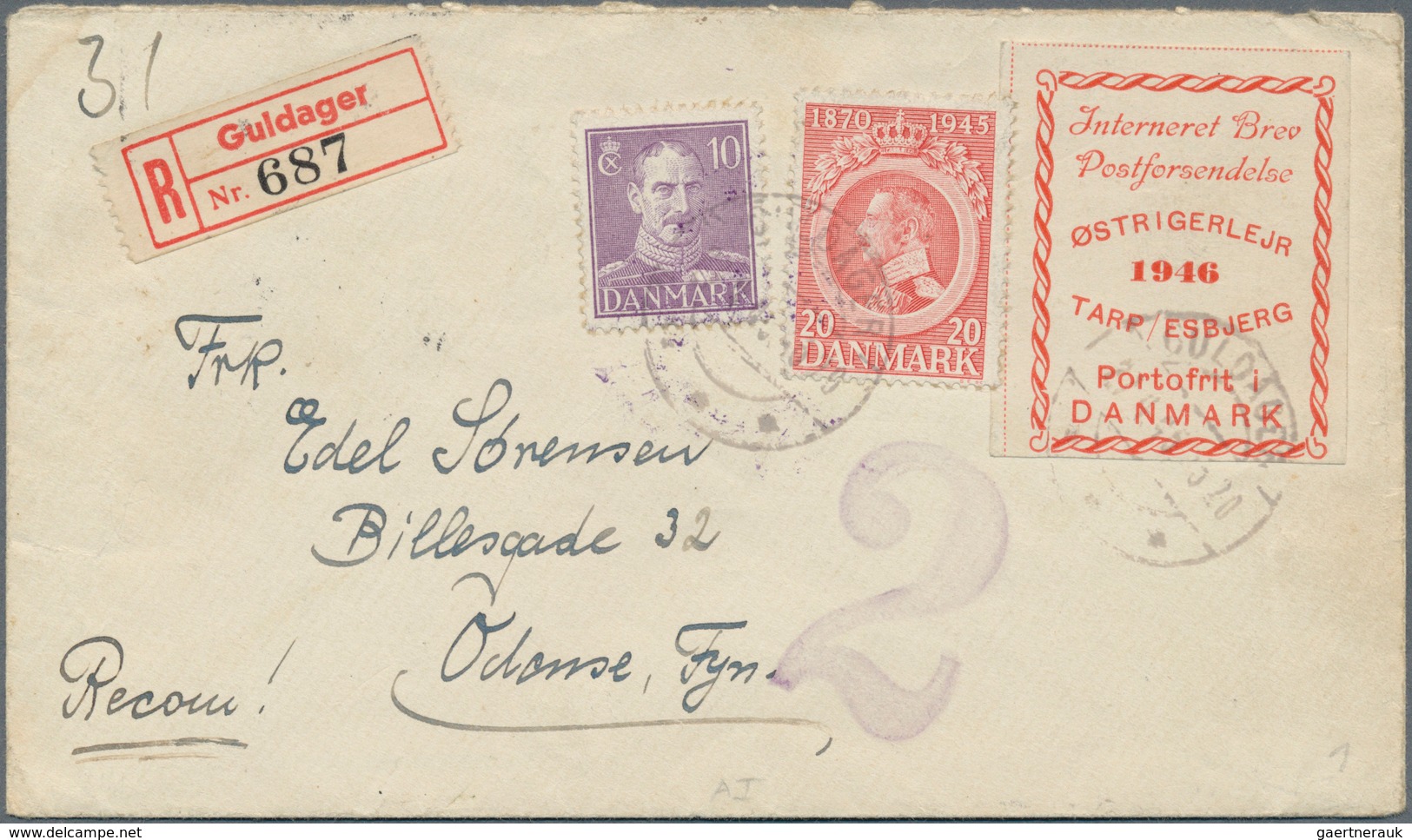 15781 Österreich - Besonderheiten: 1946: Österreichische Lagerpost Tarp, Portofreiheitsmarke Type I, Ungez - Sonstige & Ohne Zuordnung