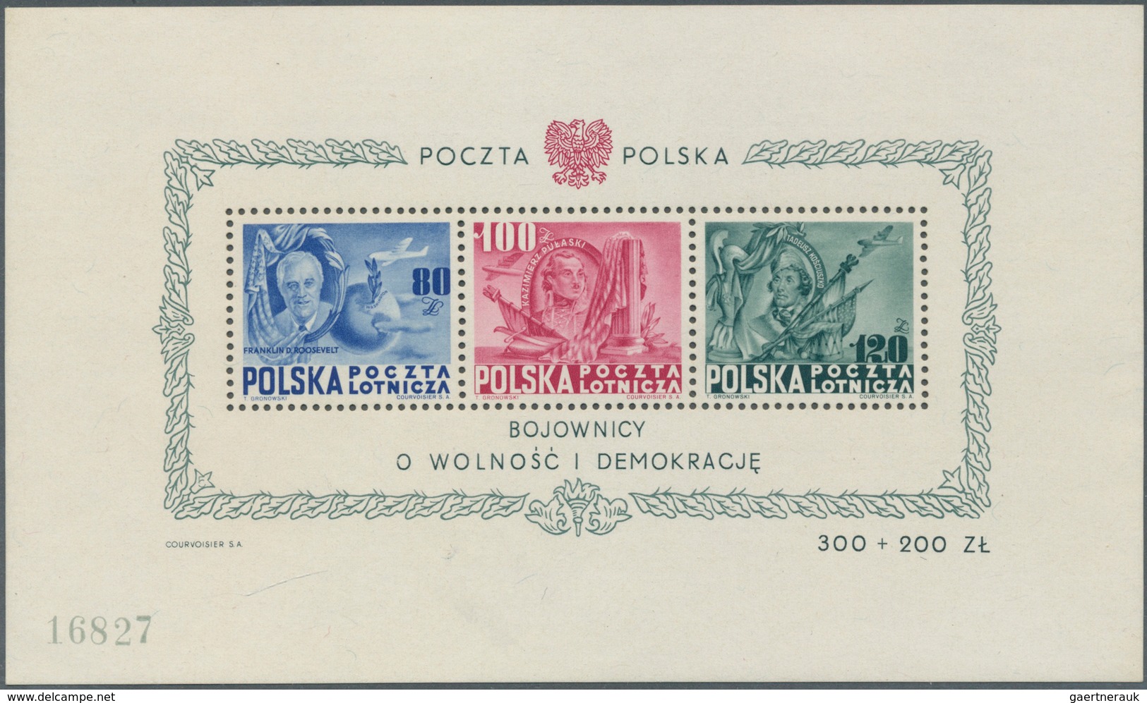 15806 Polen: 1948 Two Souvenir-sheets "Polish Culture" And "160 Years USA-Constitution" Both Superb Mint N - Briefe U. Dokumente