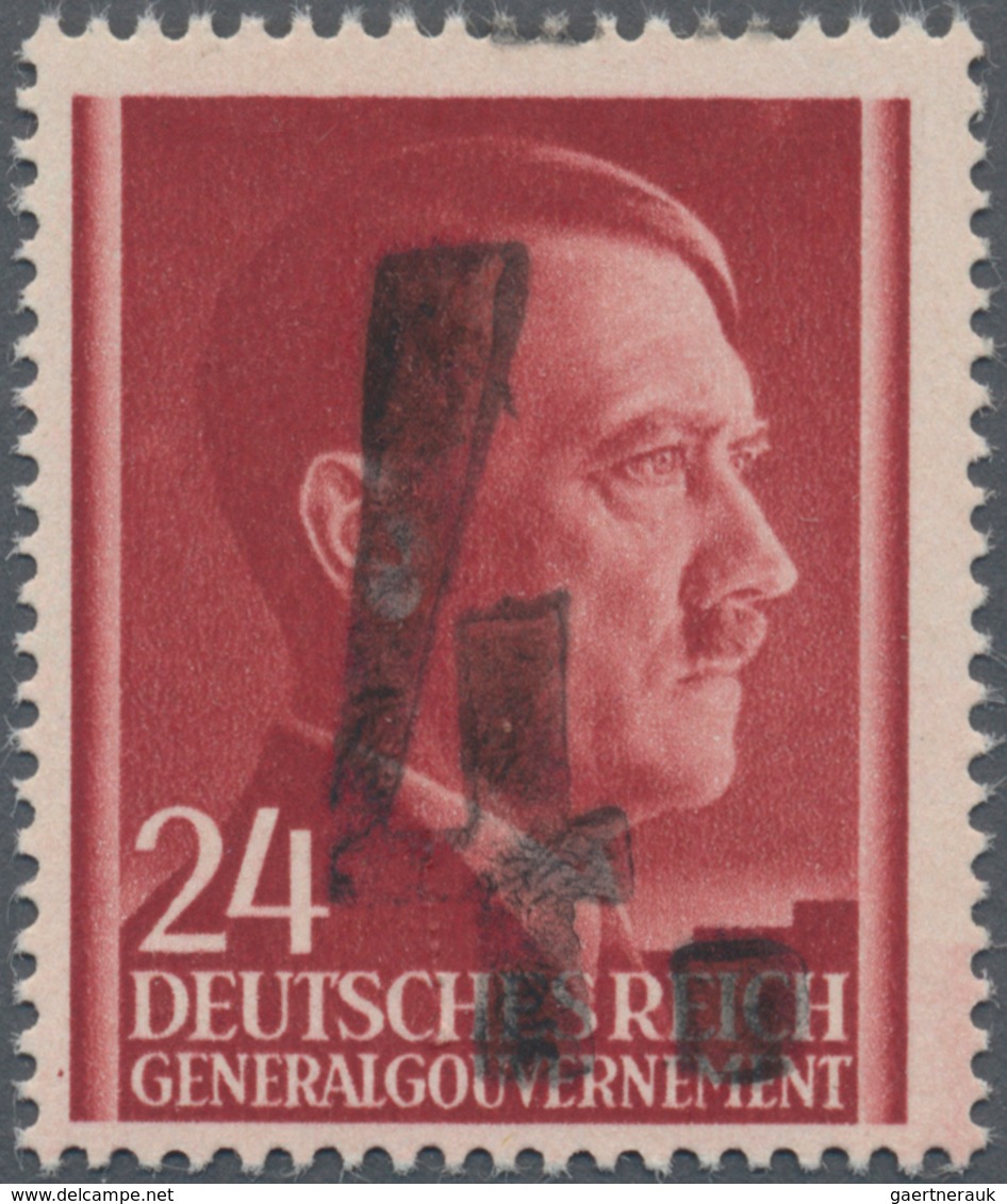 15816 Polen - Lokalausgaben 1944/45: Koszyce: 1944, Hitler 24 Gr. With Overprint "4.", Unused Without Gum, - Autres & Non Classés