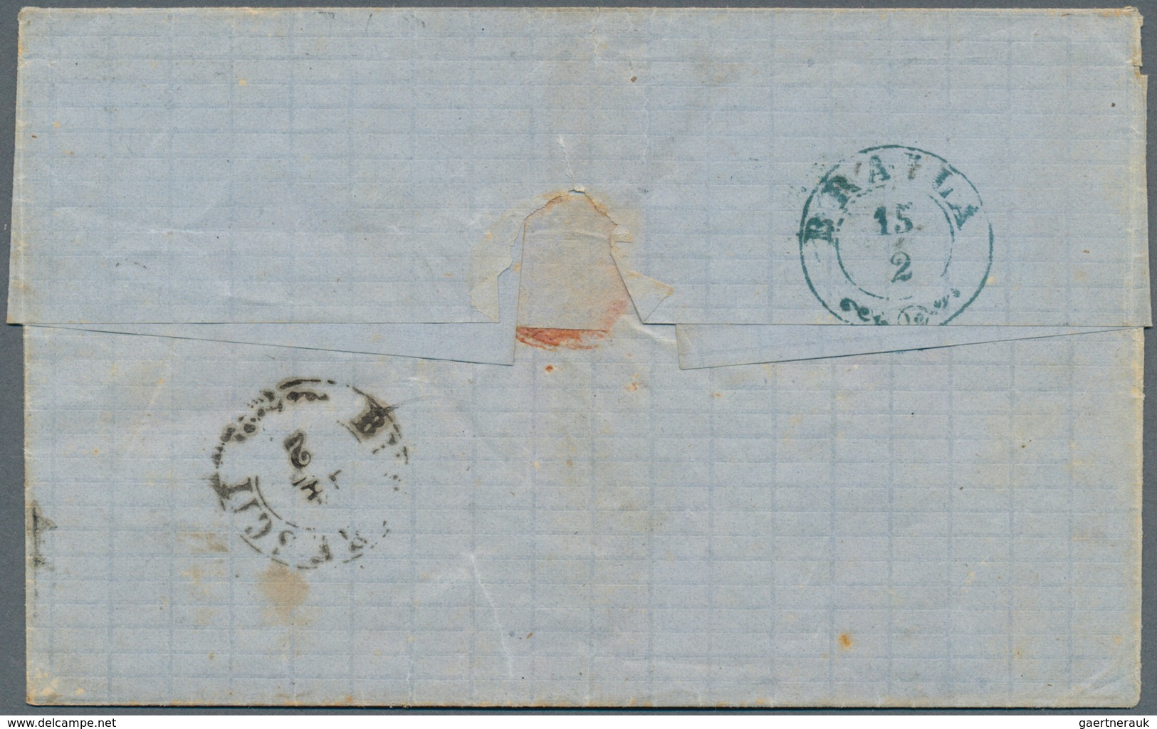 15903 Rumänien: 1862, 30 Parale On Folded Letter Sheet Sent From GIURGIU To Braila. - Briefe U. Dokumente