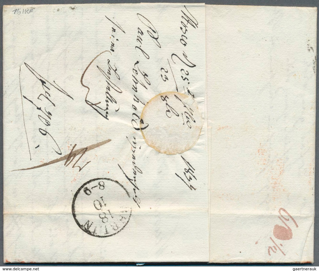 15918 Russland - Vorphilatelie: 1837, Complete Folded Letter Cover With Red Double-line Dater "MOSCOU / 27 - ...-1857 Vorphilatelie