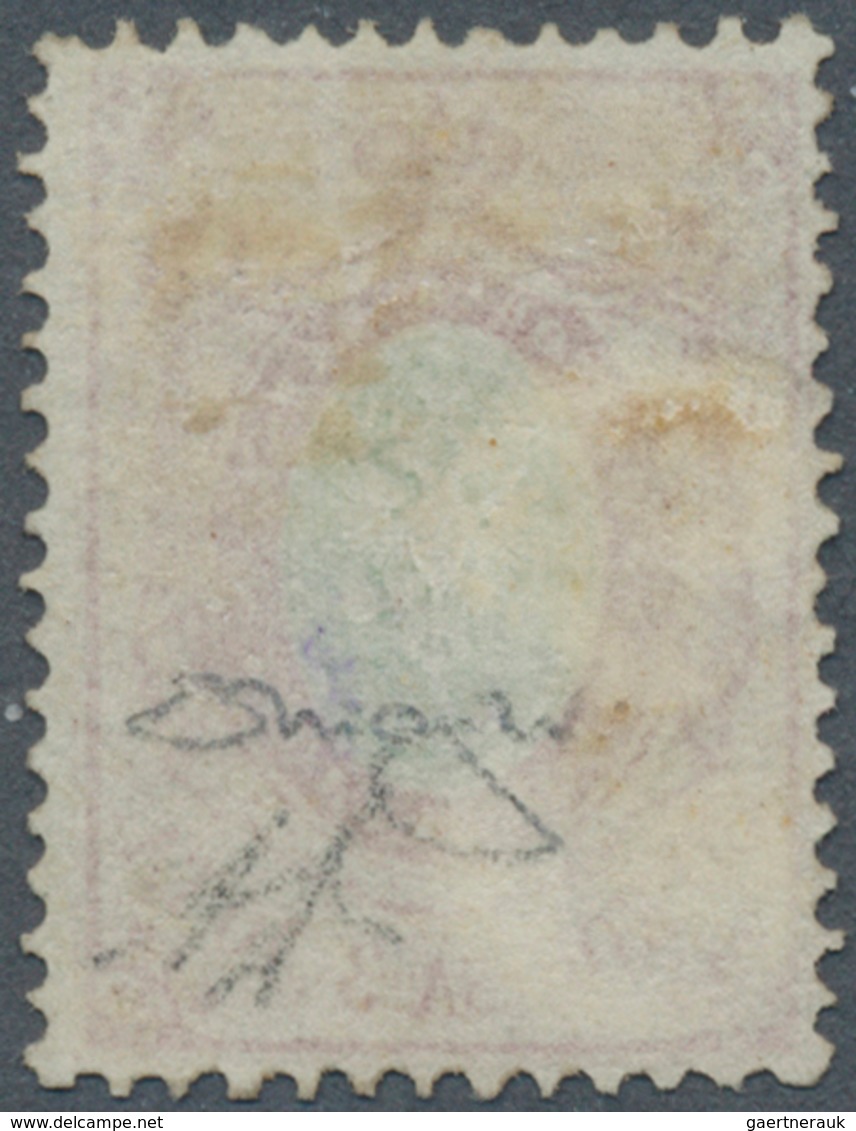 15921 Russland: 1858 30k. Green & Rose-carmine, With Variety "Watermark "3" Clearly Shifted To The Right", - Ungebraucht