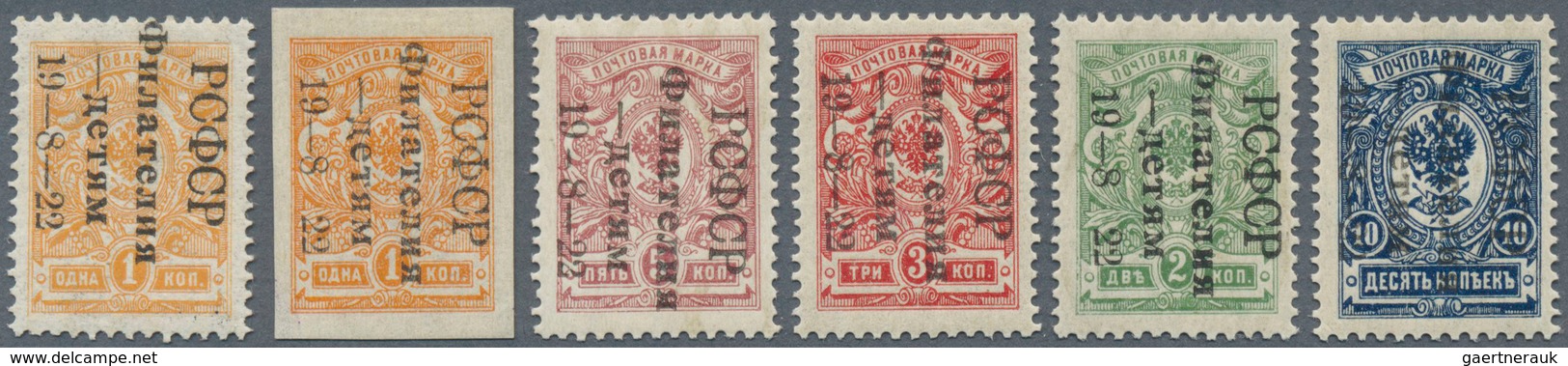 15946 Russland: 1922, Complete Set Including 1 K. Orange Perf And Imperf, All Mint LH, Catalogue Value 2.2 - Neufs