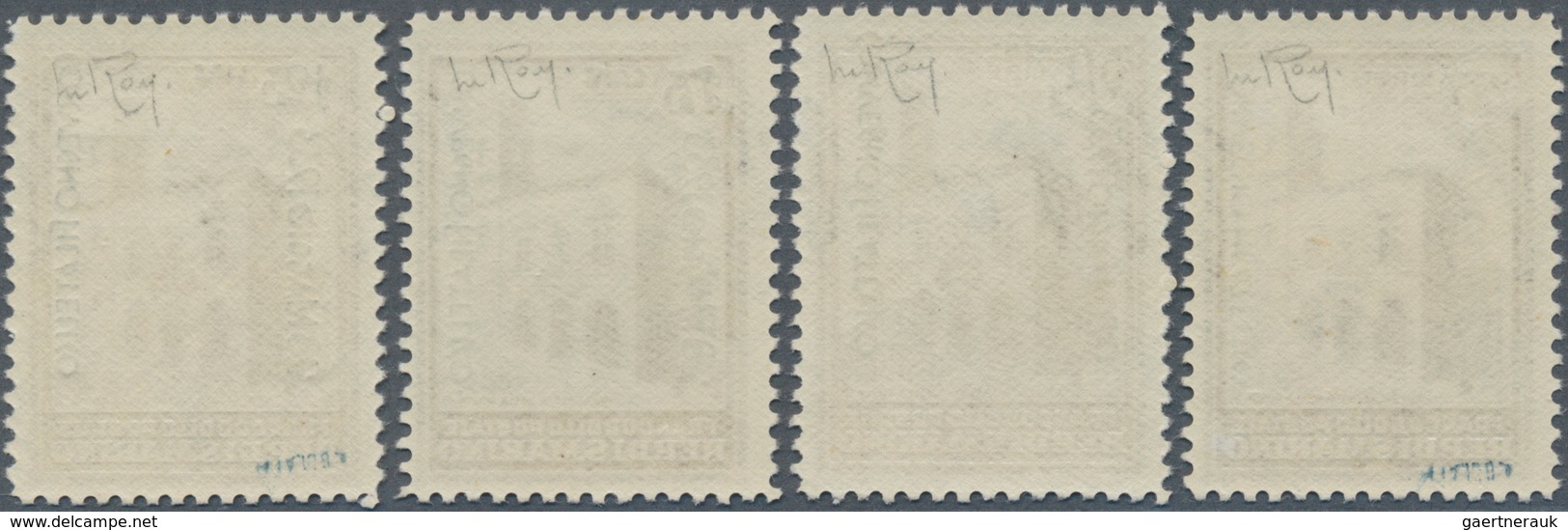 16003 San Marino: 1933, Philatelic Congress, Complete Set Of Four Values, Unmounted Mint, Signed. Sass. 17 - Neufs