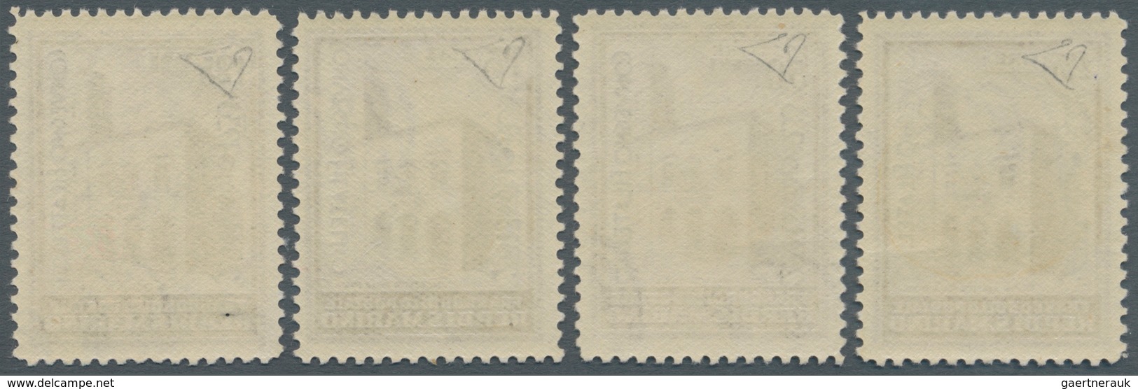 16004 San Marino: 1933, Philatelic Congress Bologna, Complete Set Of Four Values, Unmounted Mint, Signed E - Ungebraucht