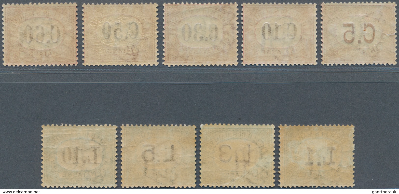 16014 San Marino - Portomarken: 1924, 5 C. To 10 L., Complete Set Of Nine Values, Unmounted Mint (partly N - Portomarken