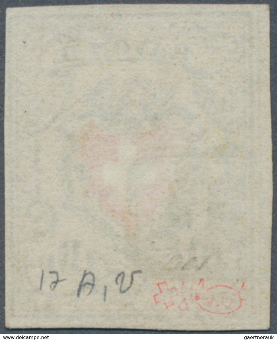 16054 Schweiz: 1850 Rayon II 10 Rp. Schwarz/rot/tieforangegelb, Sog. 'helle Tabakbraun' In Der Nuance Gelb - Ungebraucht