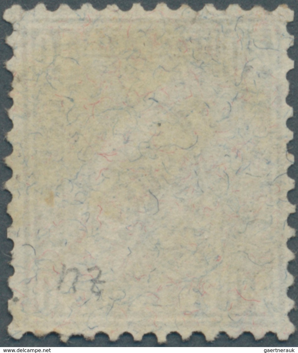 16091 Schweiz: 1882 Sitzende Helvetia 40 Rp. Grau Auf Faserpapier, Gebraucht Und Sauber Entwertet Mit Orts - Neufs