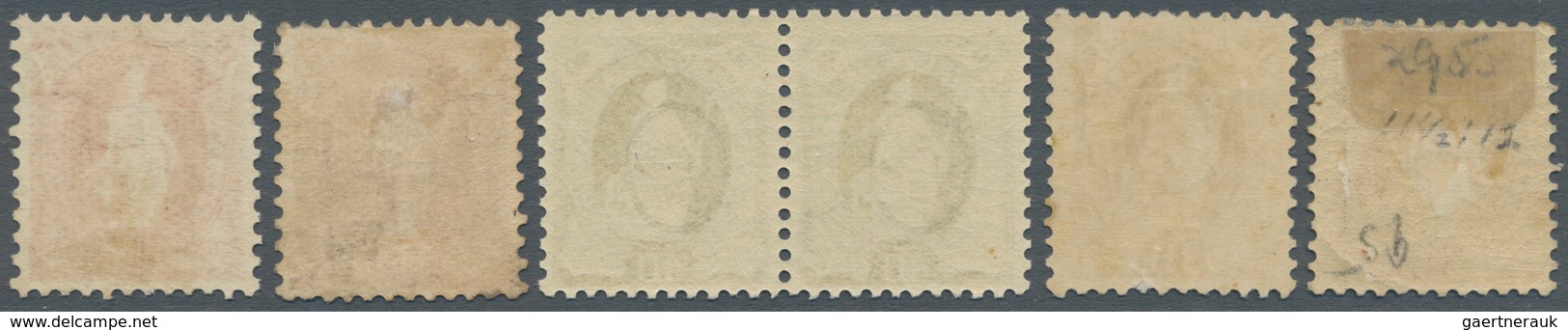 16098 Schweiz: 1900-1905 Stehende Helvetia: Gruppe Von 6 Ungebrauchten Marken, Mit 30 Rp., 40 Rp. Und 3 Fr - Ungebraucht