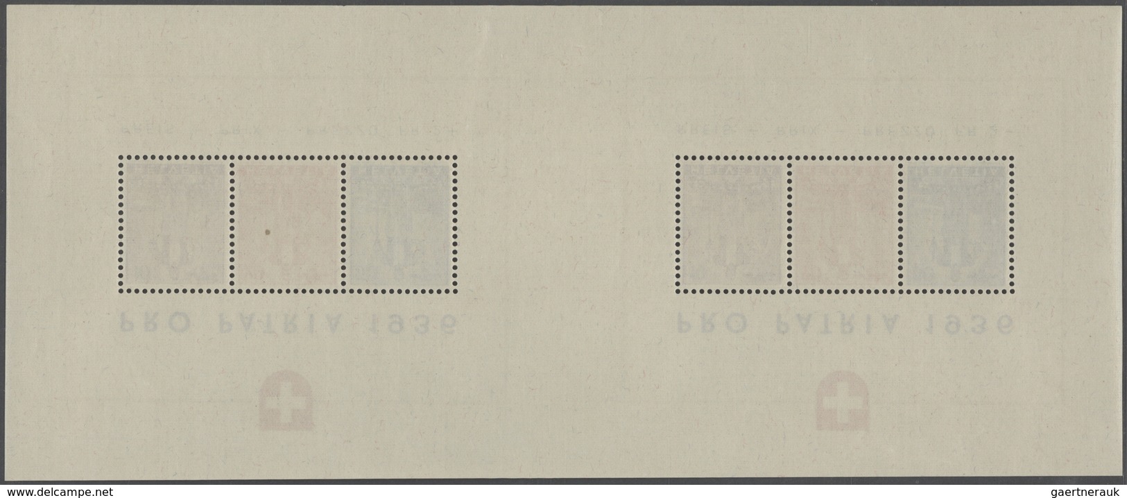 16111A Schweiz: 1936, Blockform Zur "Bundesfeier - PRO PATRIA 1936", 2 Blocks Je Postfrisch Und Im Waagerec - Ungebraucht