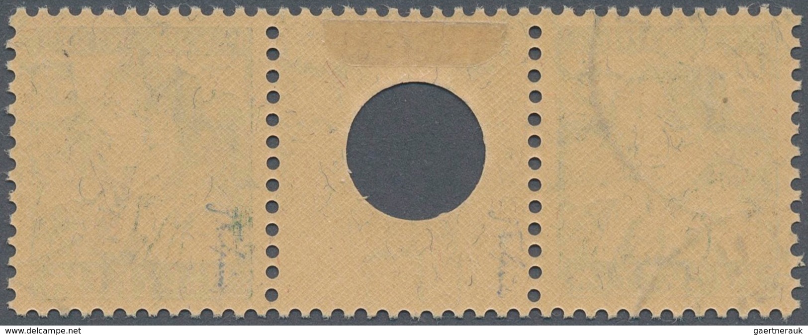 16130 Schweiz - Zusammendrucke: 1915 Pro Juventute 5 Rp. Grün Im Zwischenstegpaar Mit Großer Lochung, Saub - Se-Tenant
