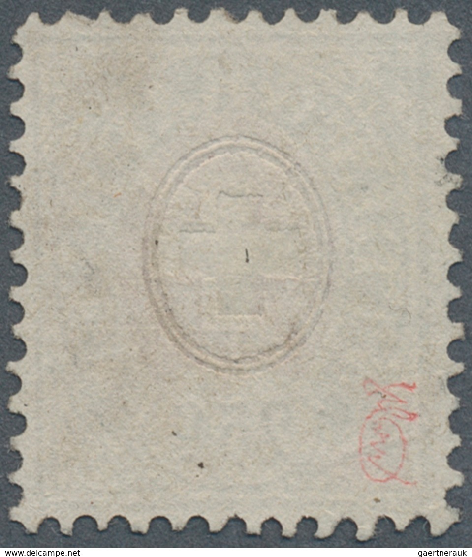 16138 Schweiz - Telegrafenmarken: 1868: 25 C Grau/lilarot (SBK 1 = 700 CHF), Signiert Moser - Telegrafo