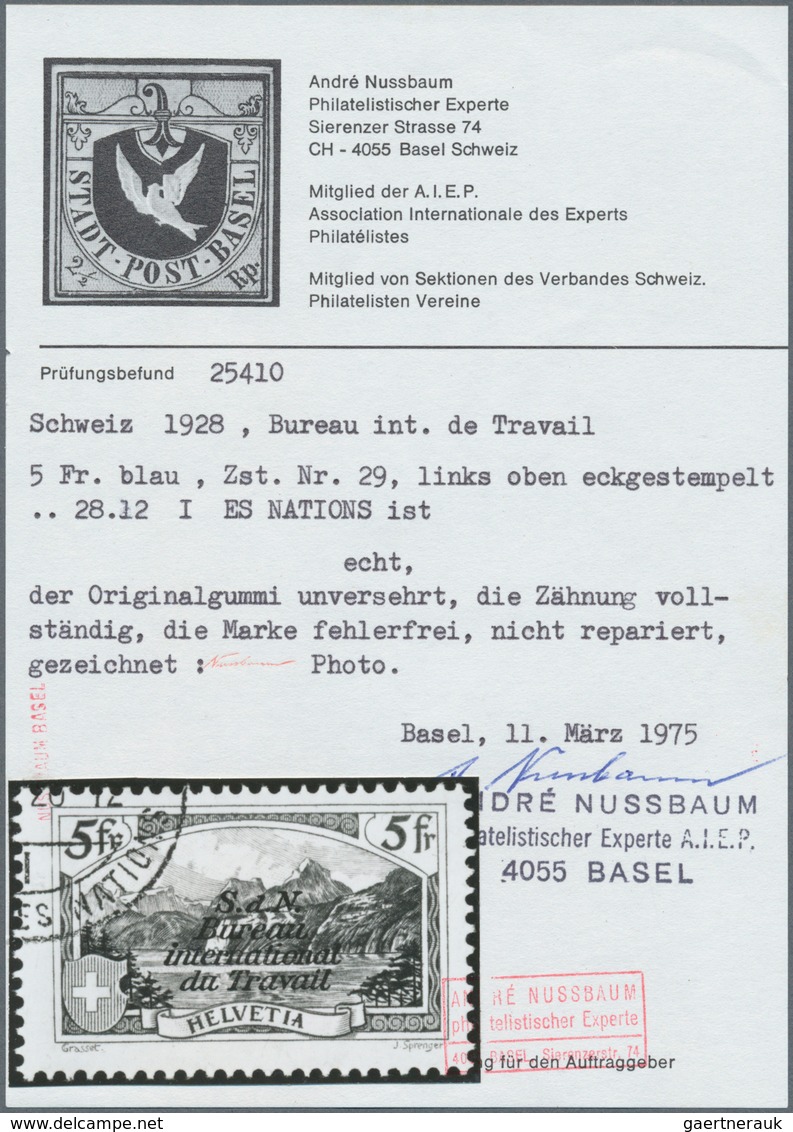 16150A Schweiz - Internationales Arbeitsamt (BIT/ILO): 1923, "Internationale Arbeitsamt", 21-24, 30, 31, 48 - Sonstige & Ohne Zuordnung