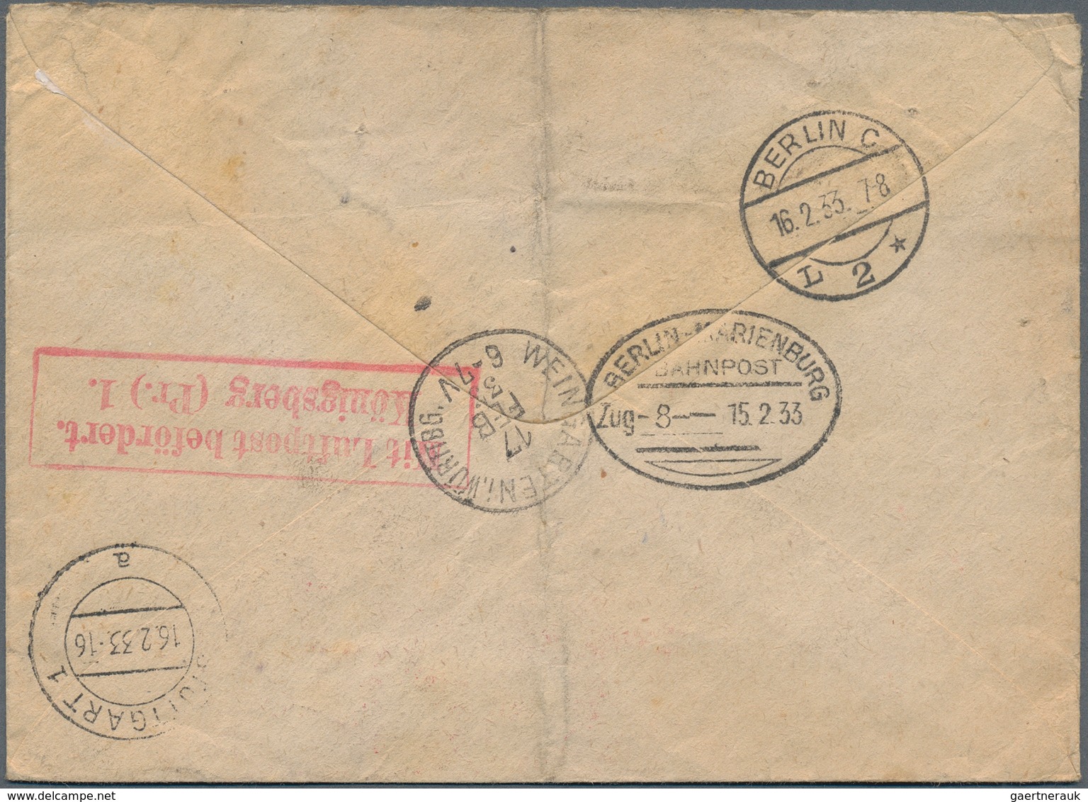 16190 Sowjetunion: 1931/33, covers (6) all to Germany inc. uprated stationery envelope 15 K. registered (2