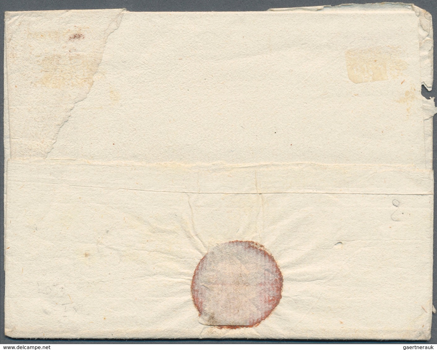 16244C Spanien - Vorphilatelie: 1790 (circa): To Buenos Aires (Argentina). Mark "L ANDALUCIA / BAXA" In Red - ...-1850 Préphilatélie