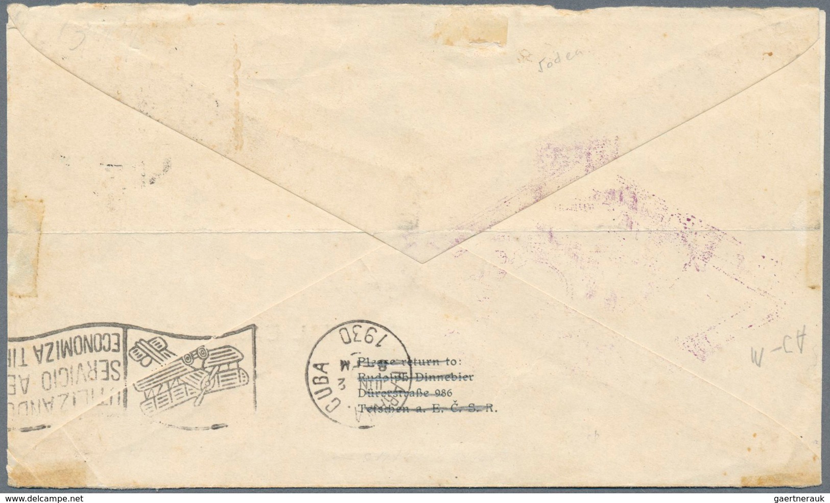 16255 Spanien: 1930, 10pts. Brown, Horiz. Pair On Zeppelin Cover "SEVILLA 17 MAY 30" To Cuba, Red Spanish - Oblitérés