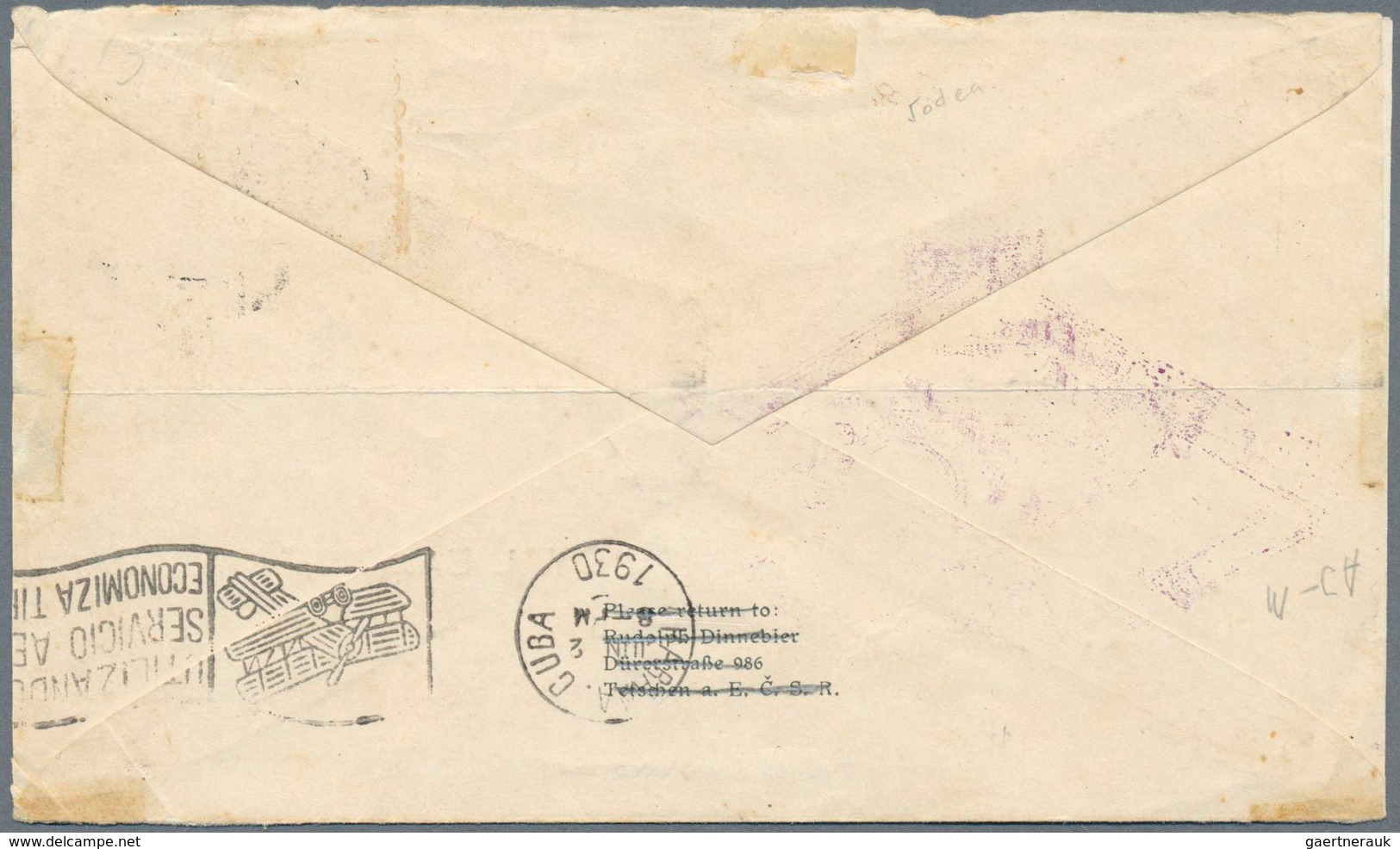 16255 Spanien: 1930, 10pts. Brown, Horiz. Pair On Zeppelin Cover "SEVILLA 17 MAY 30" To Cuba, Red Spanish - Gebraucht