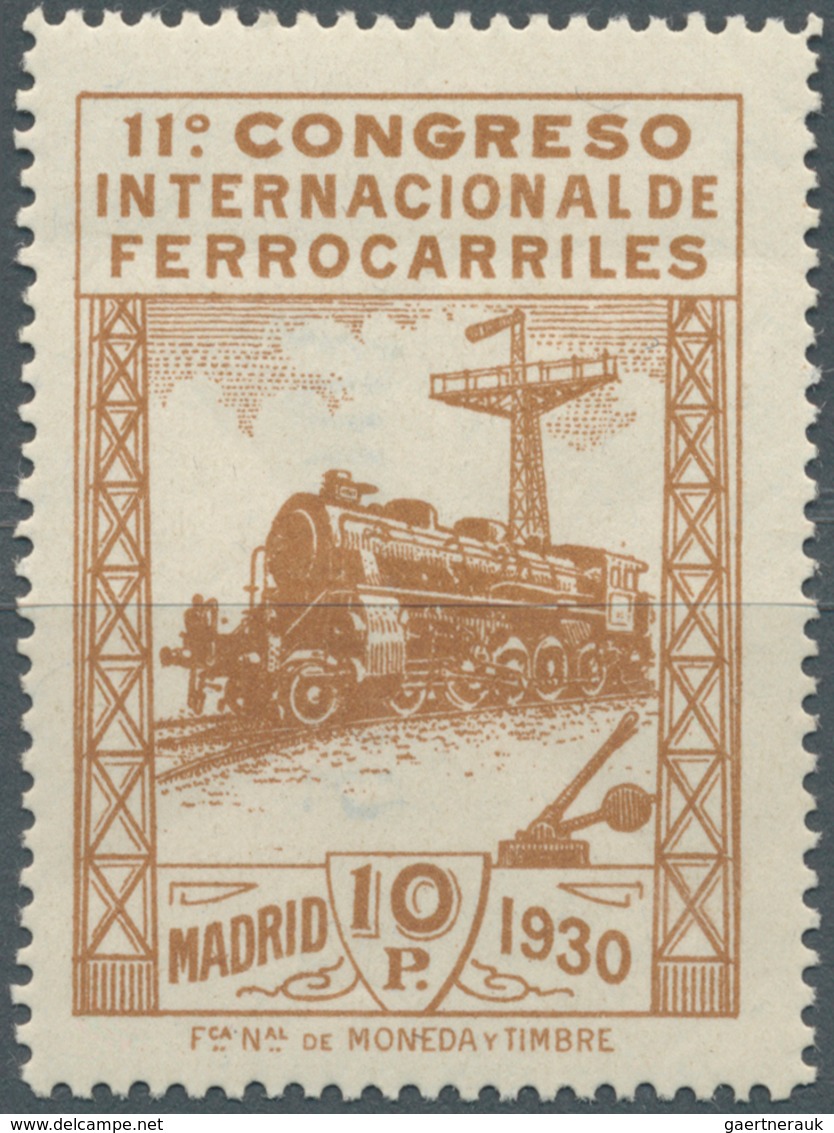 16256 Spanien: 1930, 10 Ptas. Einzelstück, Perfekt Zentriert, Ganz Kleine Falzspur, (Edfil= 700.- + 30% Fü - Oblitérés