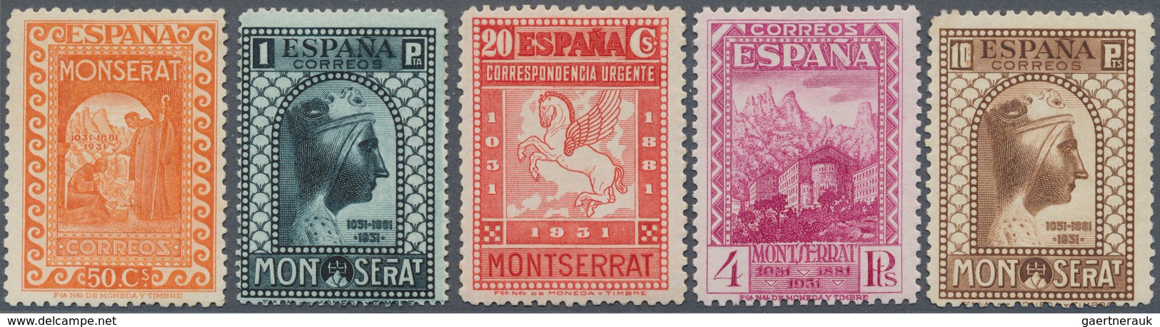 16257 Spanien: 1931, Satz "Zum 900.jährigen Bestehen Des Klosters Montserrat", Postfrische Serie Alle Wert - Oblitérés