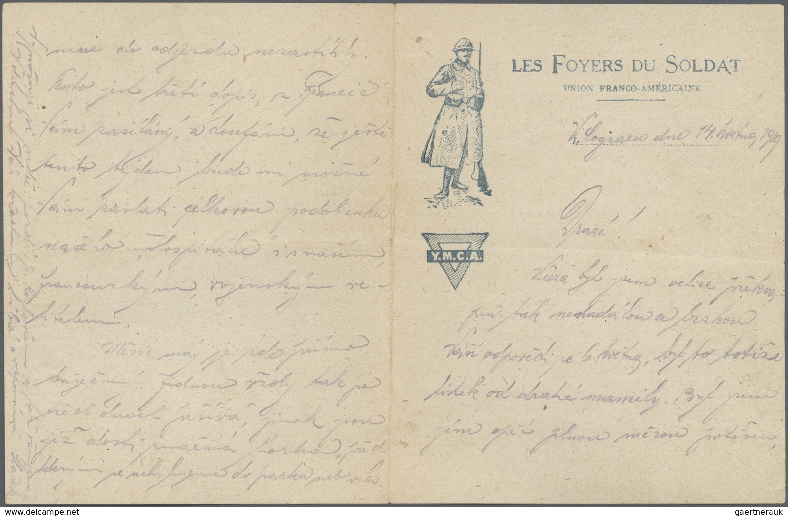 16299 Tschechoslowakei - Besonderheiten: 1919, Czech Legion In France, Letter "DEPOT DES REGIMENTS TCHECO- - Sonstige & Ohne Zuordnung