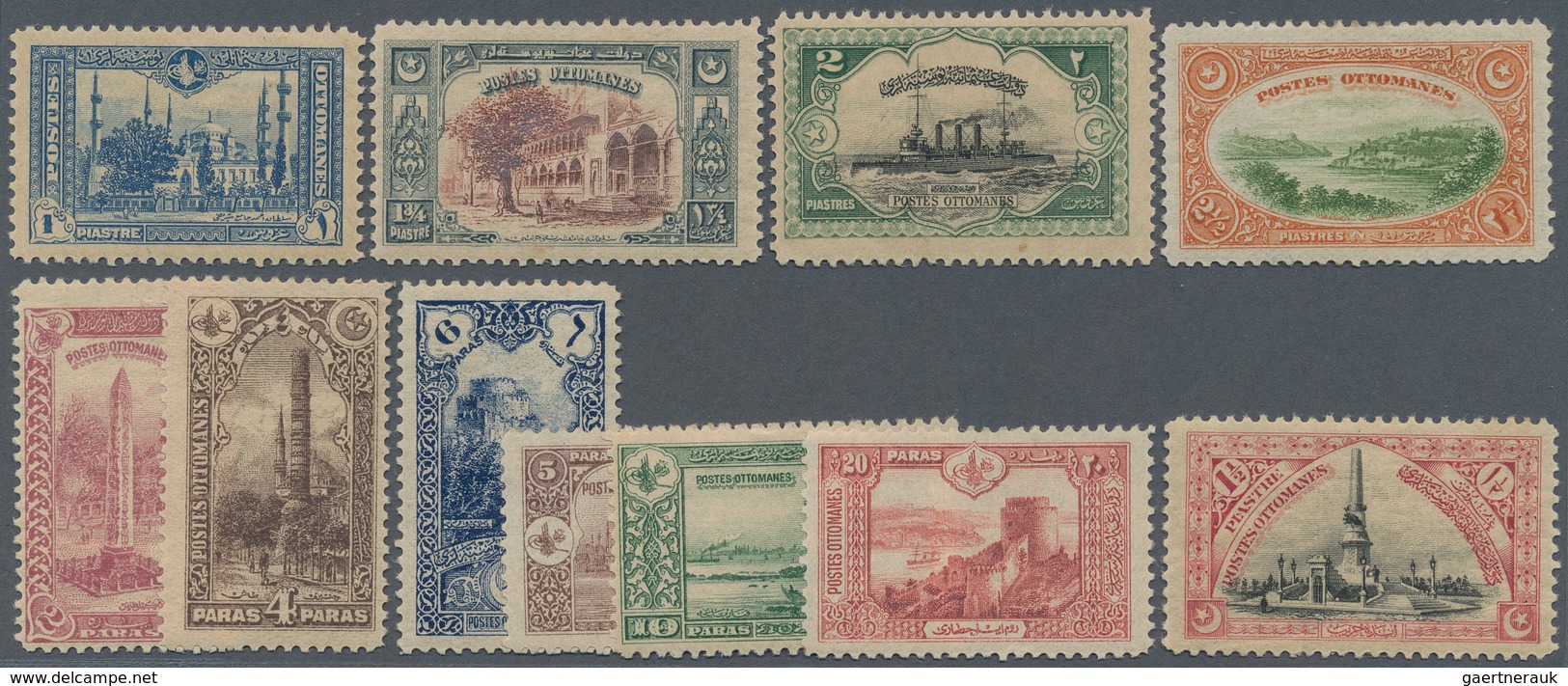 16311 Türkei: 1914, First London Printing Complete Set Of 17 Values, 200 Pia. Signed Diena, Mint Hinged, V - Lettres & Documents