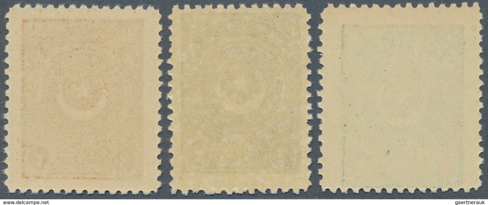 16350 Türkei: 1924, Star & Crescent Second Issue Perf. 10 3/4 On Thick Paper, Two 2 Pia. Green (small And - Briefe U. Dokumente