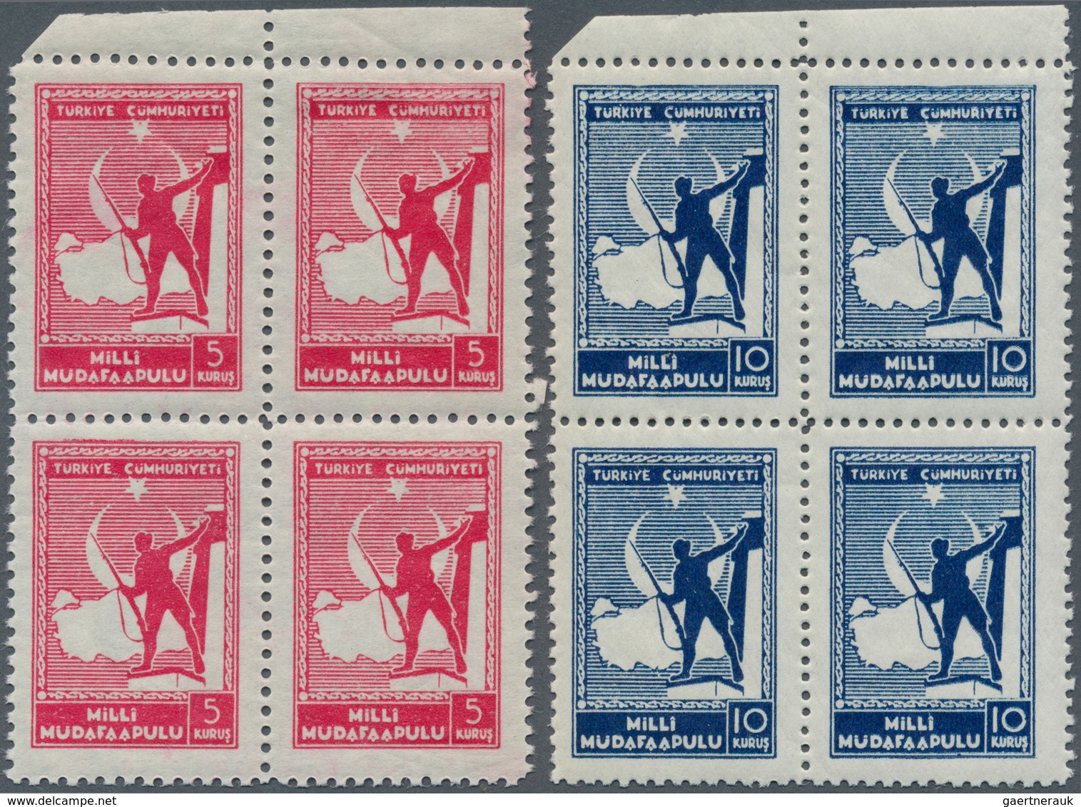 16361 Türkei - Zwangszuschlagsmarken Für Den Roten Halbmond: 1941, National Defence Tax Stamps, Complete S - Wohlfahrtsmarken