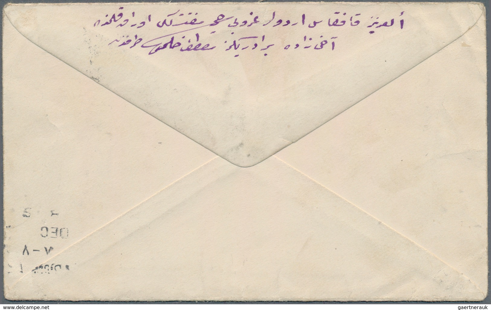 16381 Türkei - Stempel: 1917, Fieldpost 20 Para Postal Stationery Envelope Used Uprated, Tied By "SAHRA PO - Autres & Non Classés