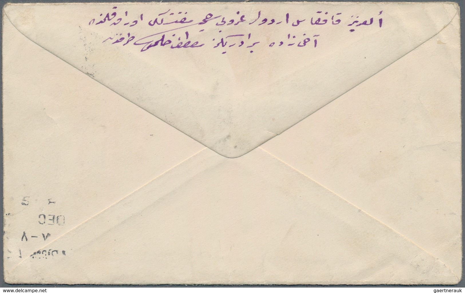 16381 Türkei - Stempel: 1917, Fieldpost 20 Para Postal Stationery Envelope Used Uprated, Tied By "SAHRA PO - Sonstige & Ohne Zuordnung
