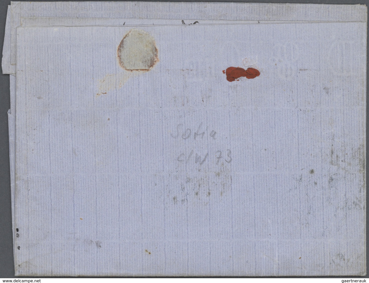 16387 Türkei - Stempel: 1859, Registered Cover From Sofia To Constantinople Internally Dated 1859 With All - Autres & Non Classés