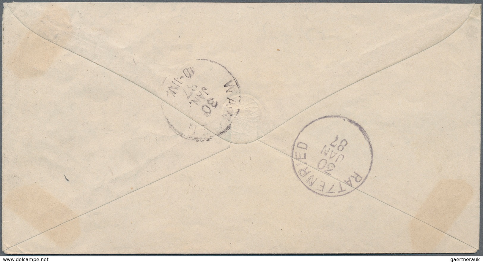 16425 Ungarn - Ganzsachen: 1882, 3 Kr. Postal Stationery Envelope With Additional Franking 2 Kr. Violet As - Ganzsachen