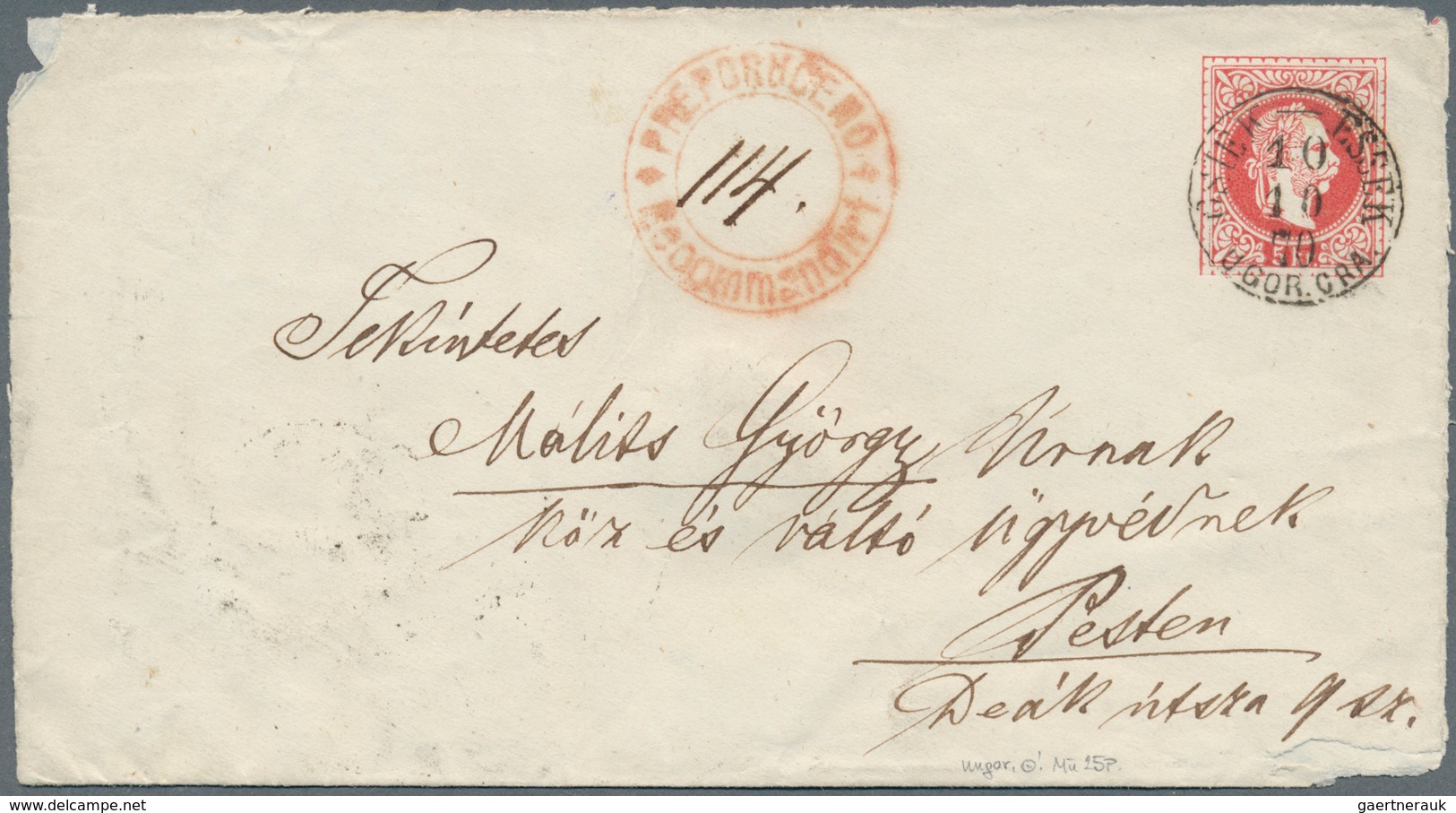 16429 Ungarn - Stempel: "OSTEK-ESSEK UGOR.CRA. 10.10.70", Two Clear Strike On Austria Postal Stationery En - Poststempel (Marcophilie)