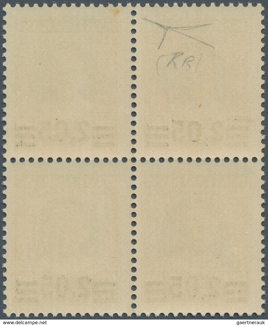 16439 Vatikan: 1934, "Provisorials", 2,05 On 2 L Brown, Block Of Four, The Upper Left Stamp With A Variety - Lettres & Documents